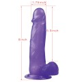 FIOLETOWY PENIS Z JĄDRAMI I PRZYSSAWKĄ