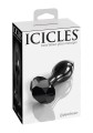 SZKLANY KOREK ANALNY CZARNY ICICLES 78