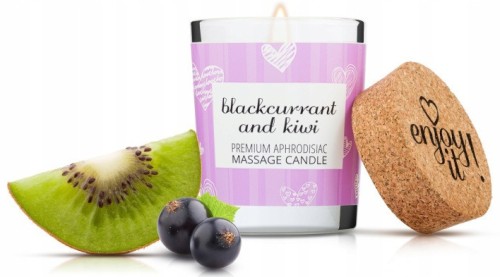 ŚWIECA DO MASAŻU MAGNETIFCO CZARNA PORZECZKA KIWI 70ML