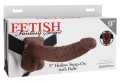 PENIS STRAP ON Z JĄDRAMI BRĄZOWY 24CM