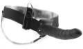 CZARNY PENIS STRAP ON 20 CM Z WIBRACJAMI