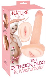 PRZEDŁUŻKA PENISA DILDO MASTURBATOR 3W1