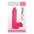 RÓŻOWY PENIS Z JĄDRAMI I PRZYSSAWKĄ 23CM