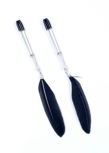 KLIPSY NA SUTKI Z PIÓRKAMI CZARNE